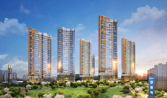 금강주택은 29일 서울 양원지구에 들어설 신내역 금강펜테리움 센트럴파크 견본주택을 열고 분양한다고 28일 밝혔다. 금강주택 제공